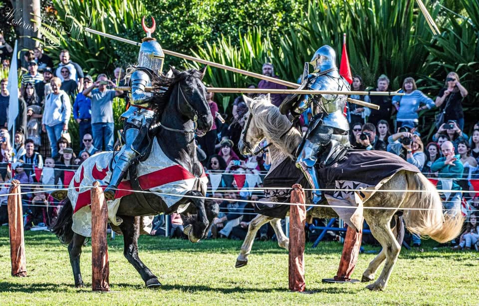 Jousting at a medieval event